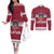 Custom Latvia Hockey Couples Matching Off The Shoulder Long Sleeve Dress and Long Sleeve Button Shirt Latvijas Go Champions