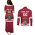 Custom Latvia Hockey Couples Matching Puletasi and Long Sleeve Button Shirt Latvijas Go Champions