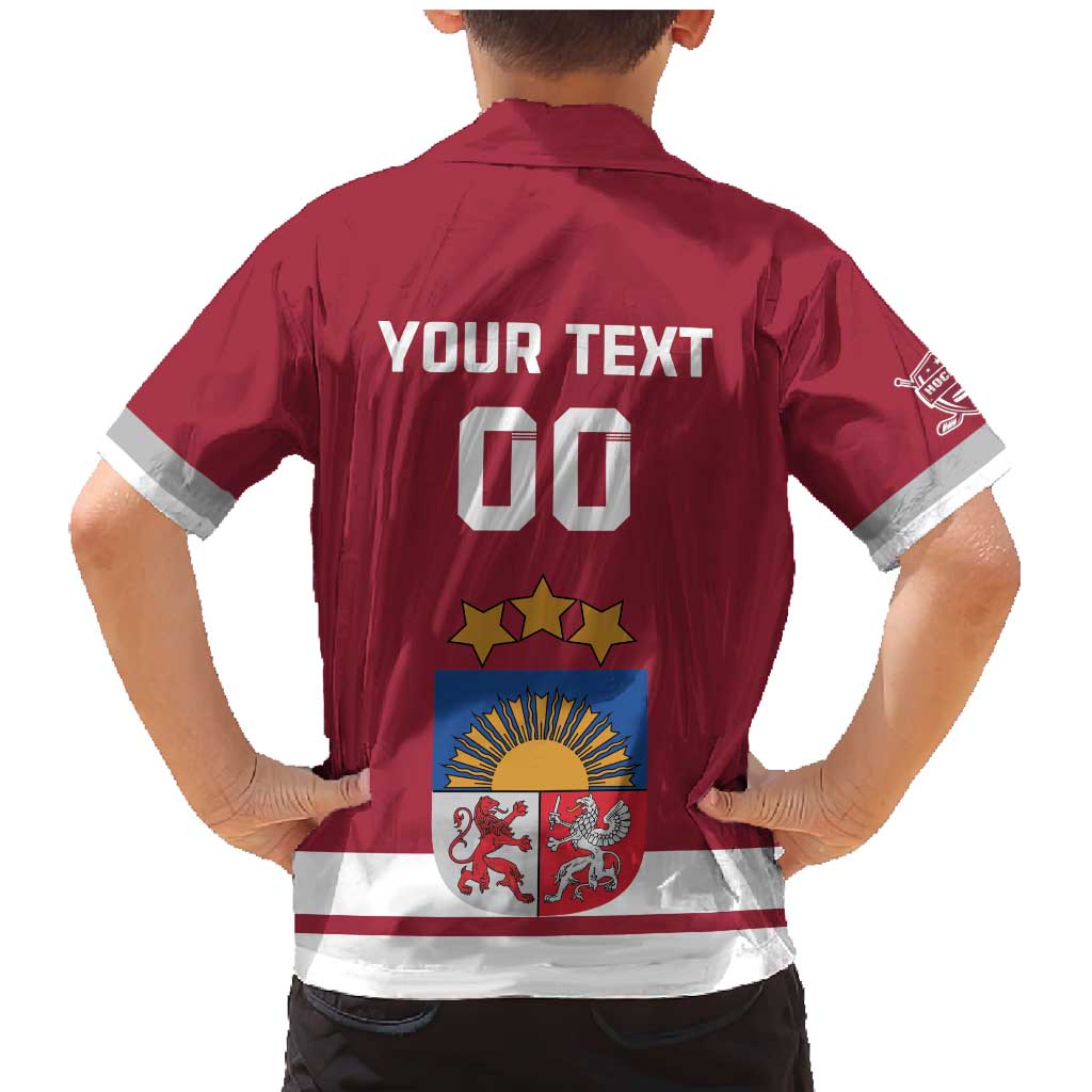 Custom Latvia Hockey Family Matching Mermaid Dress and Hawaiian Shirt Latvijas Go Champions