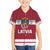 Custom Latvia Hockey Family Matching Off The Shoulder Long Sleeve Dress and Hawaiian Shirt Latvijas Go Champions