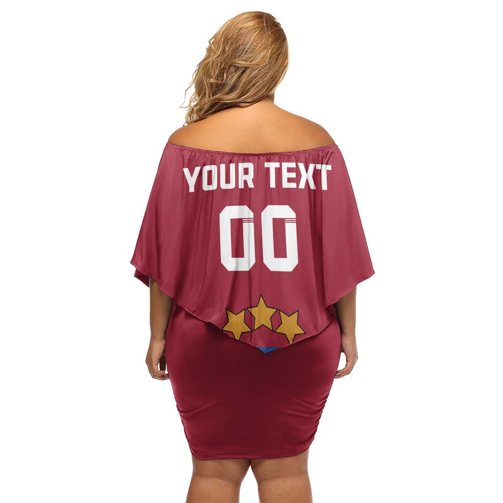 Custom Latvia Hockey Family Matching Off Shoulder Short Dress and Hawaiian Shirt Latvijas Go Champions
