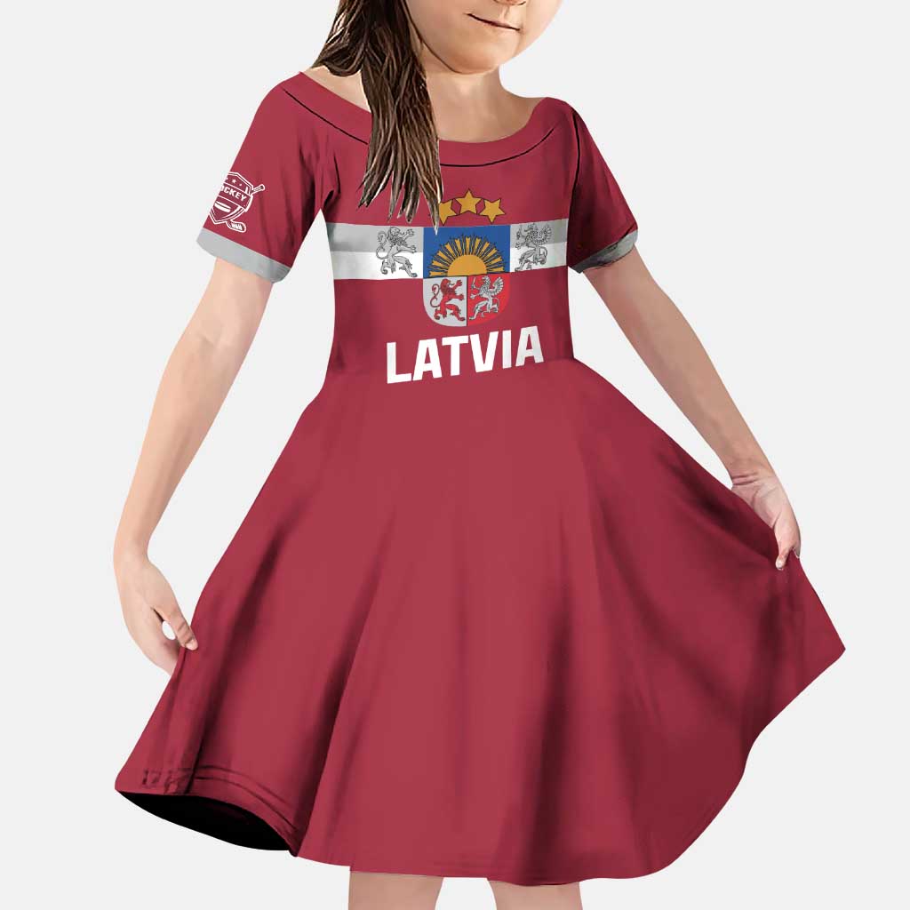 Custom Latvia Hockey Family Matching Puletasi and Hawaiian Shirt Latvijas Go Champions
