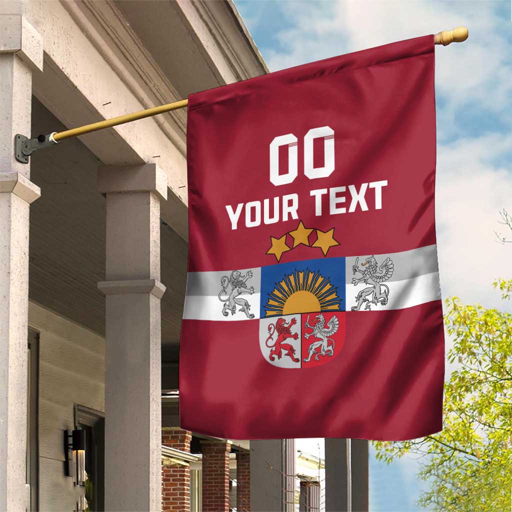 Custom Latvia Hockey Garden Flag Latvijas Go Champions
