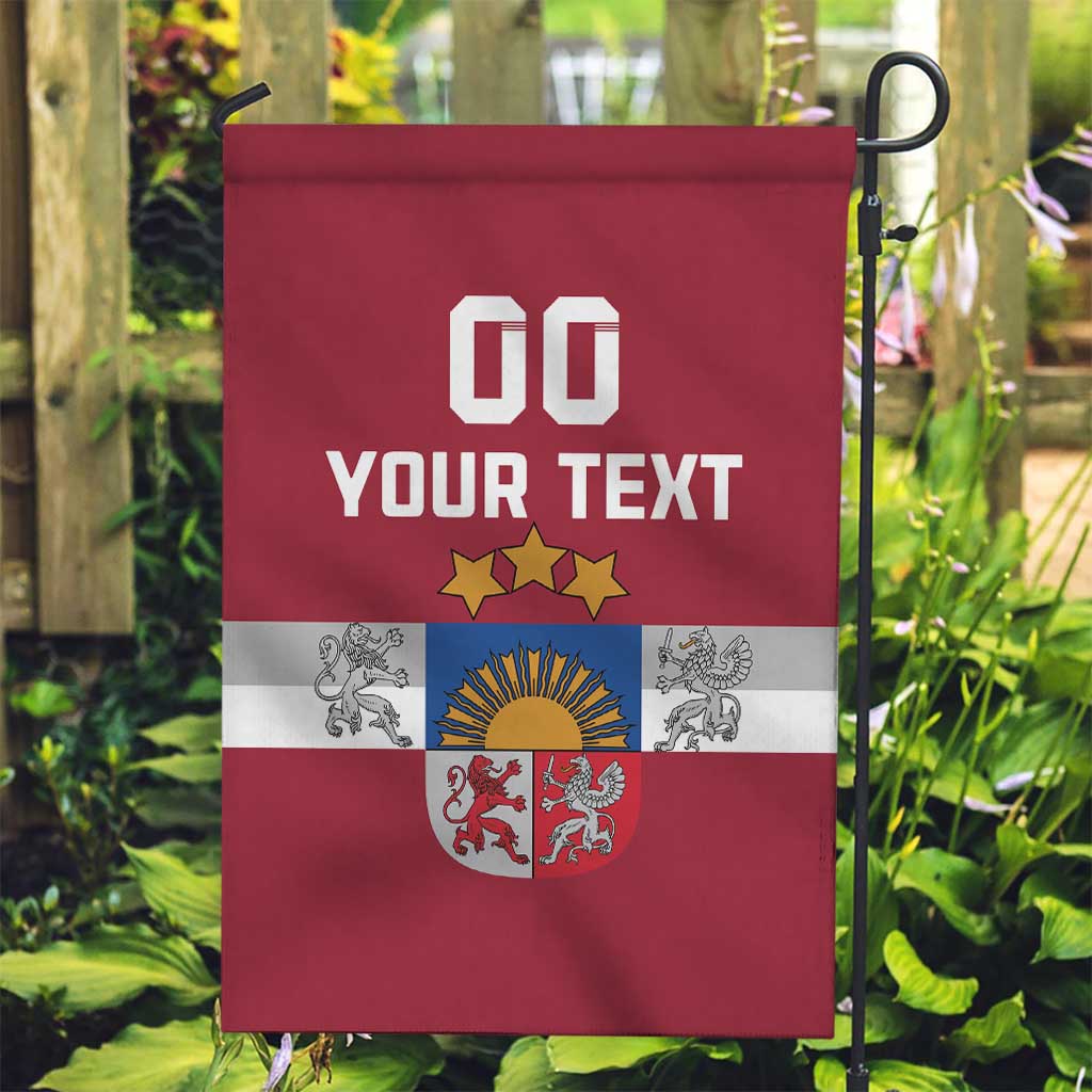 Custom Latvia Hockey Garden Flag Latvijas Go Champions