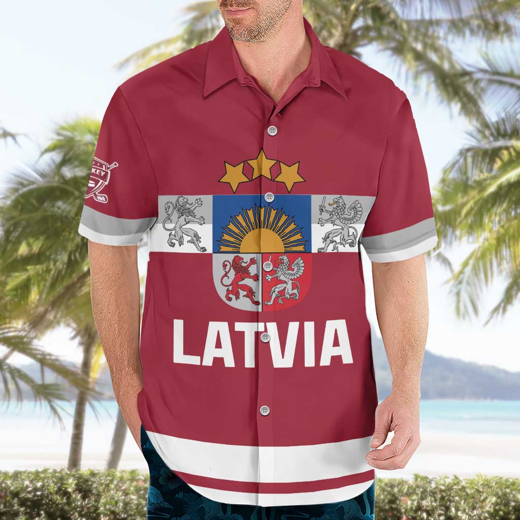 Custom Latvia Hockey Hawaiian Shirt Latvijas Go Champions