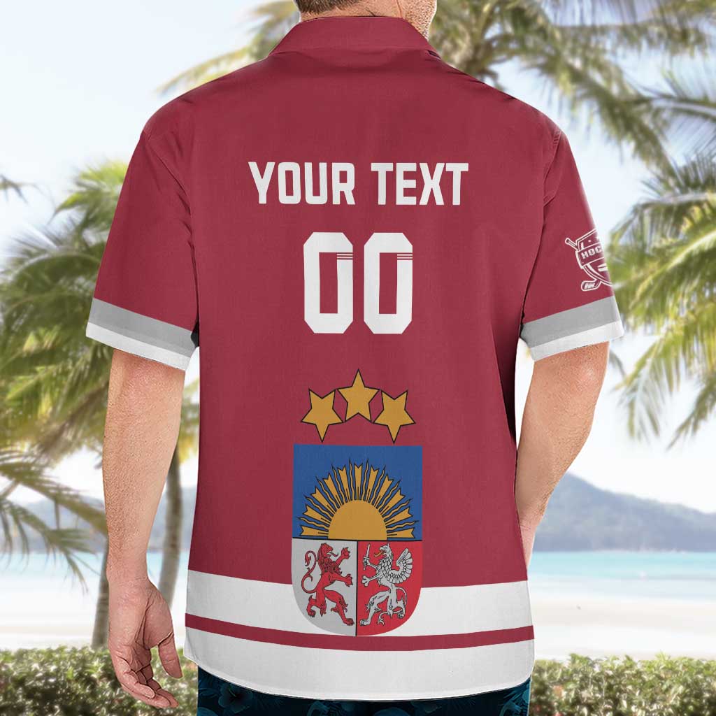 Custom Latvia Hockey Hawaiian Shirt Latvijas Go Champions