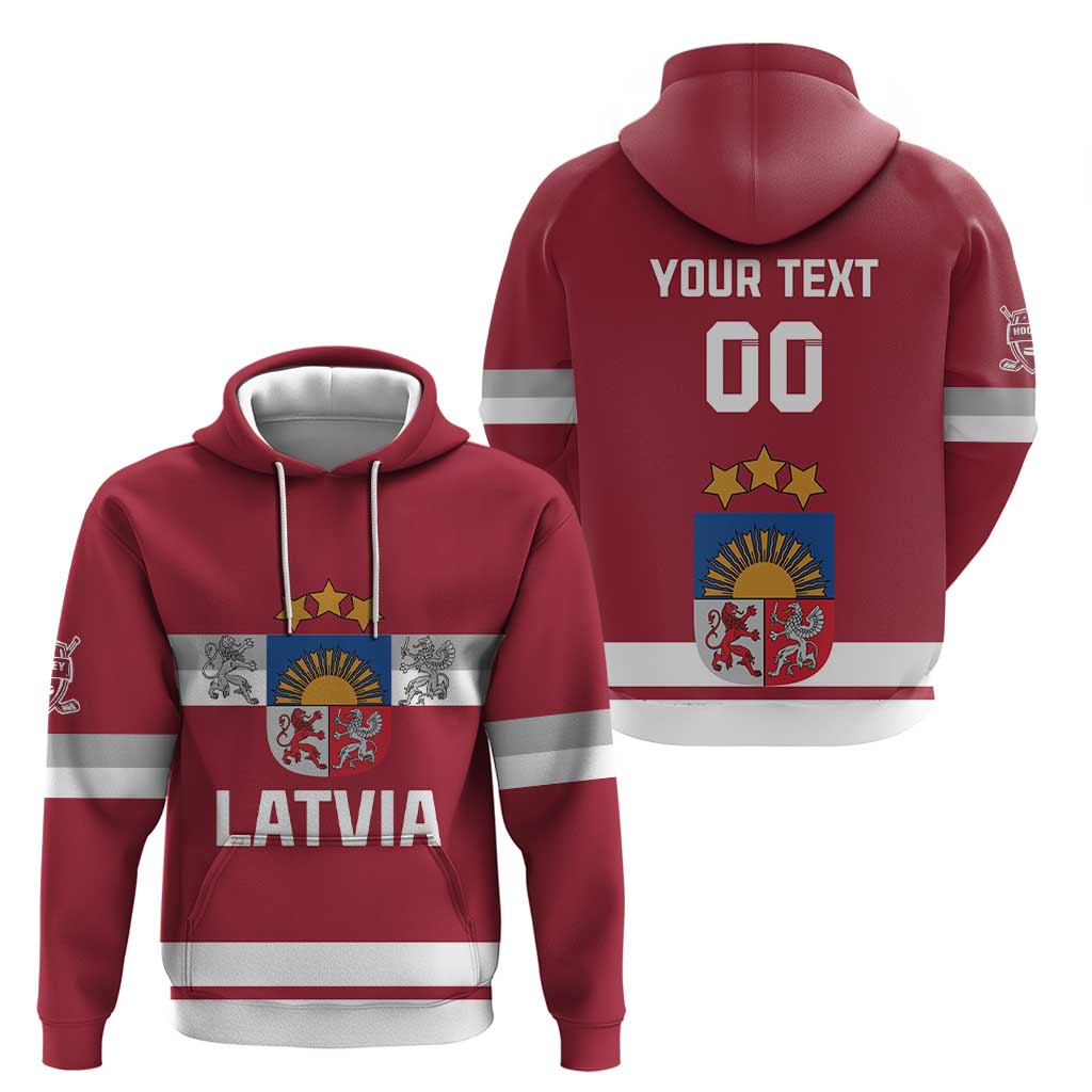 Custom Latvia Hockey Hoodie Latvijas Go Champions