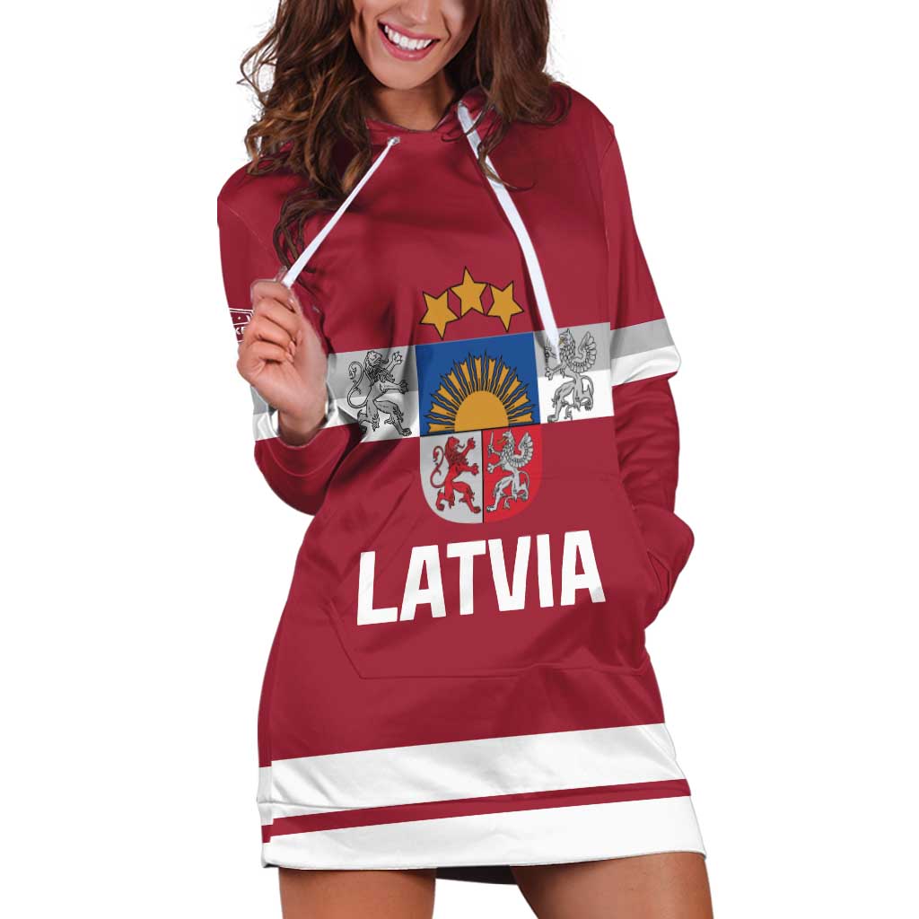 Custom Latvia Hockey Hoodie Dress Latvijas Go Champions