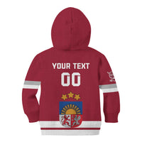 Custom Latvia Hockey Kid Hoodie Latvijas Go Champions