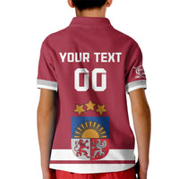 Custom Latvia Hockey Kid Polo Shirt Latvijas Go Champions