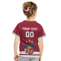 Custom Latvia Hockey Kid T Shirt Latvijas Go Champions