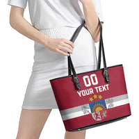 Custom Latvia Hockey Leather Tote Bag Latvijas Go Champions