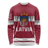 Custom Latvia Hockey Long Sleeve Shirt Latvijas Go Champions