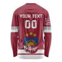 Custom Latvia Hockey Long Sleeve Shirt Latvijas Go Champions