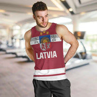 Custom Latvia Hockey Men Tank Top Latvijas Go Champions