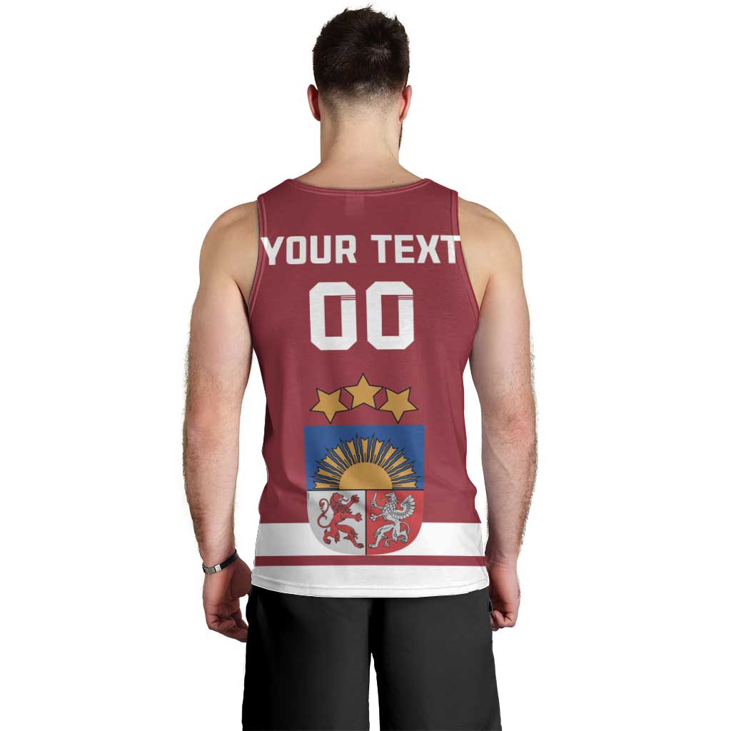 Custom Latvia Hockey Men Tank Top Latvijas Go Champions
