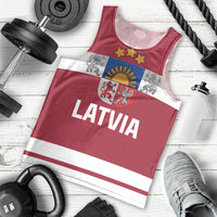 Custom Latvia Hockey Men Tank Top Latvijas Go Champions