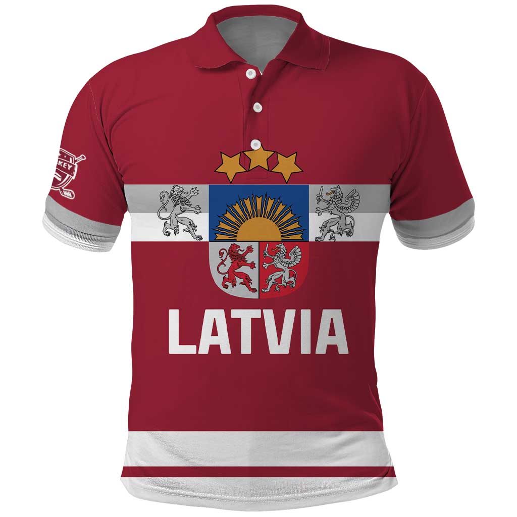 Custom Latvia Hockey Polo Shirt Latvijas Go Champions