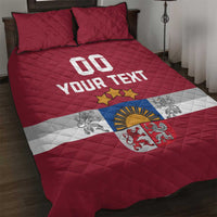 Custom Latvia Hockey Quilt Bed Set Latvijas Go Champions