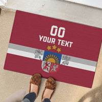 Custom Latvia Hockey Rubber Doormat Latvijas Go Champions