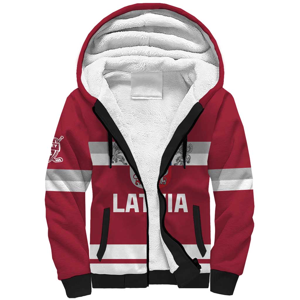 Custom Latvia Hockey Sherpa Hoodie Latvijas Go Champions
