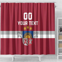Custom Latvia Hockey Shower Curtain Latvijas Go Champions