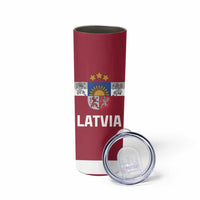 Custom Latvia Hockey Skinny Tumbler Latvijas Go Champions