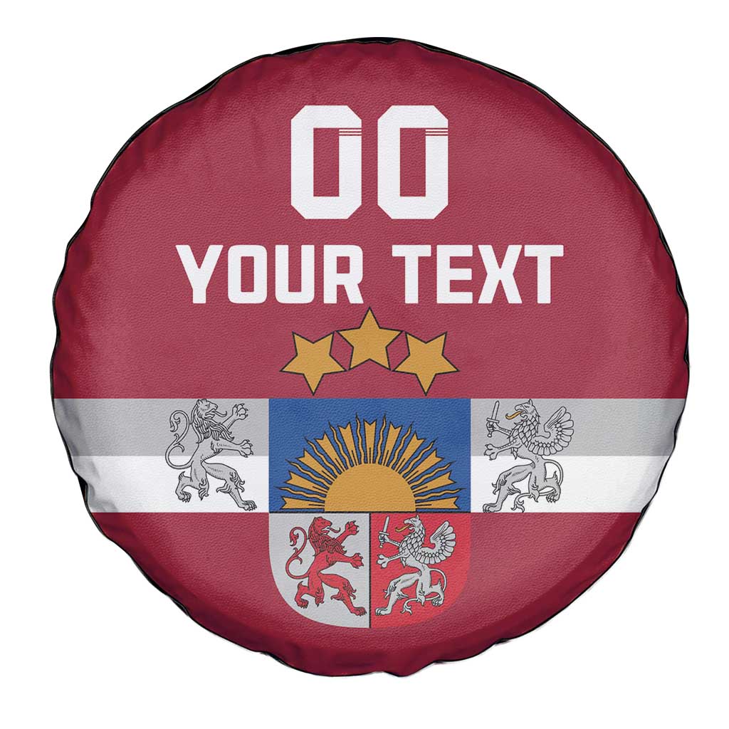 Custom Latvia Hockey Spare Tire Cover Latvijas Go Champions