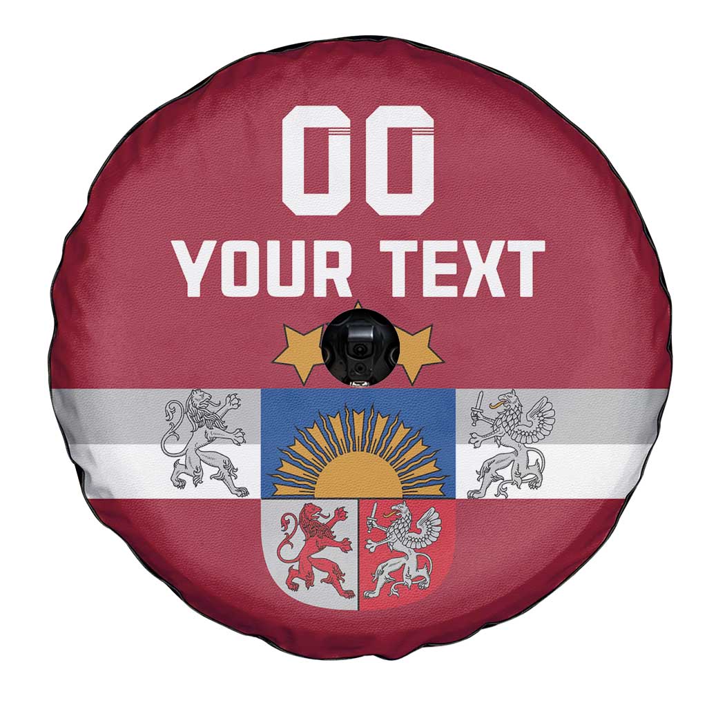 Custom Latvia Hockey Spare Tire Cover Latvijas Go Champions