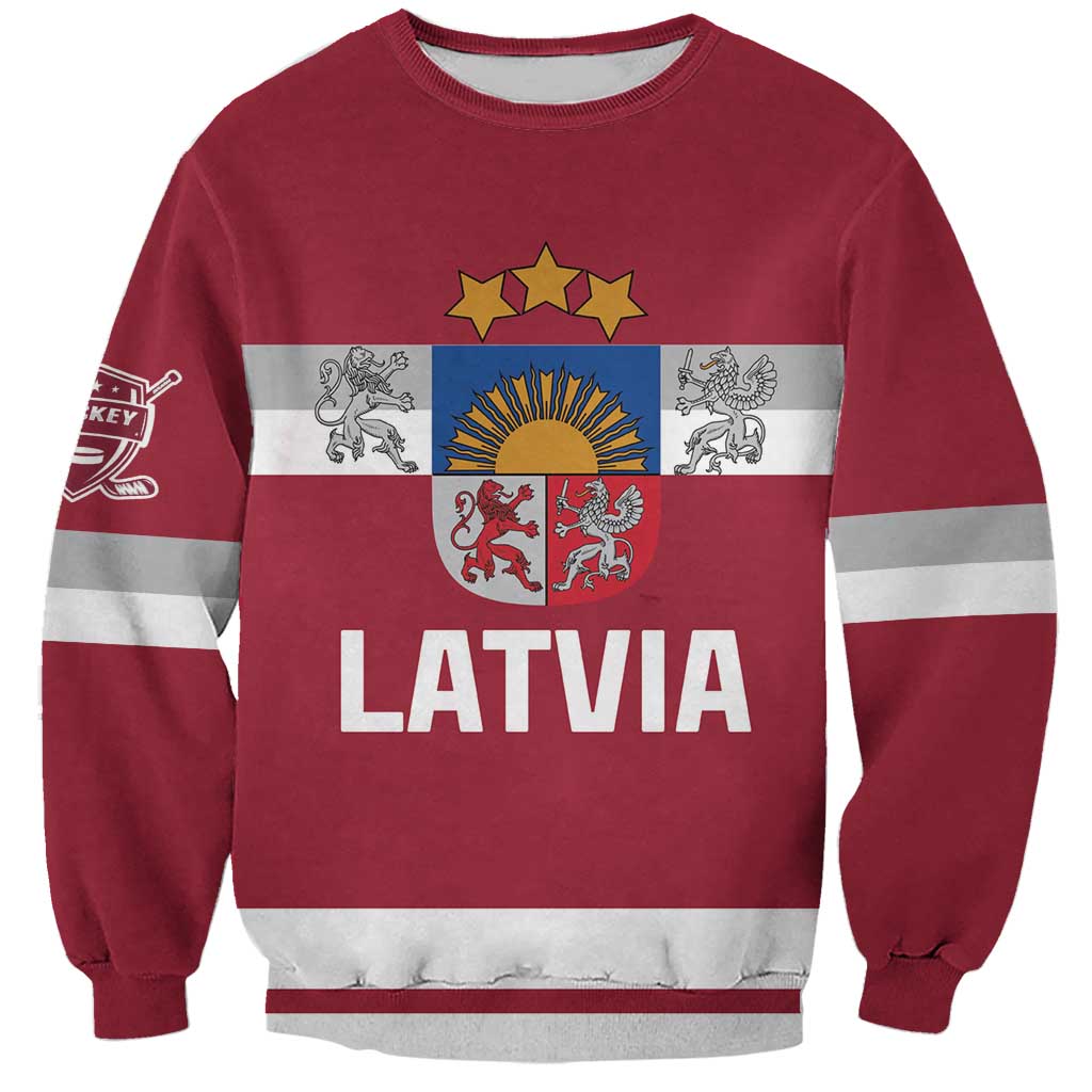 Custom Latvia Hockey Sweatshirt Latvijas Go Champions