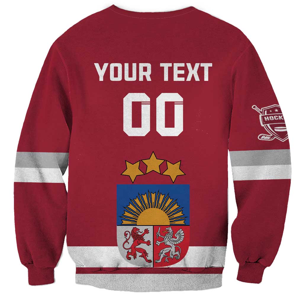 Custom Latvia Hockey Sweatshirt Latvijas Go Champions