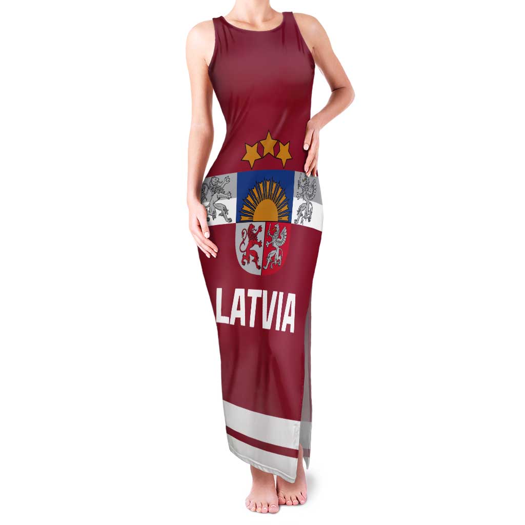 Custom Latvia Hockey Tank Maxi Dress Latvijas Go Champions