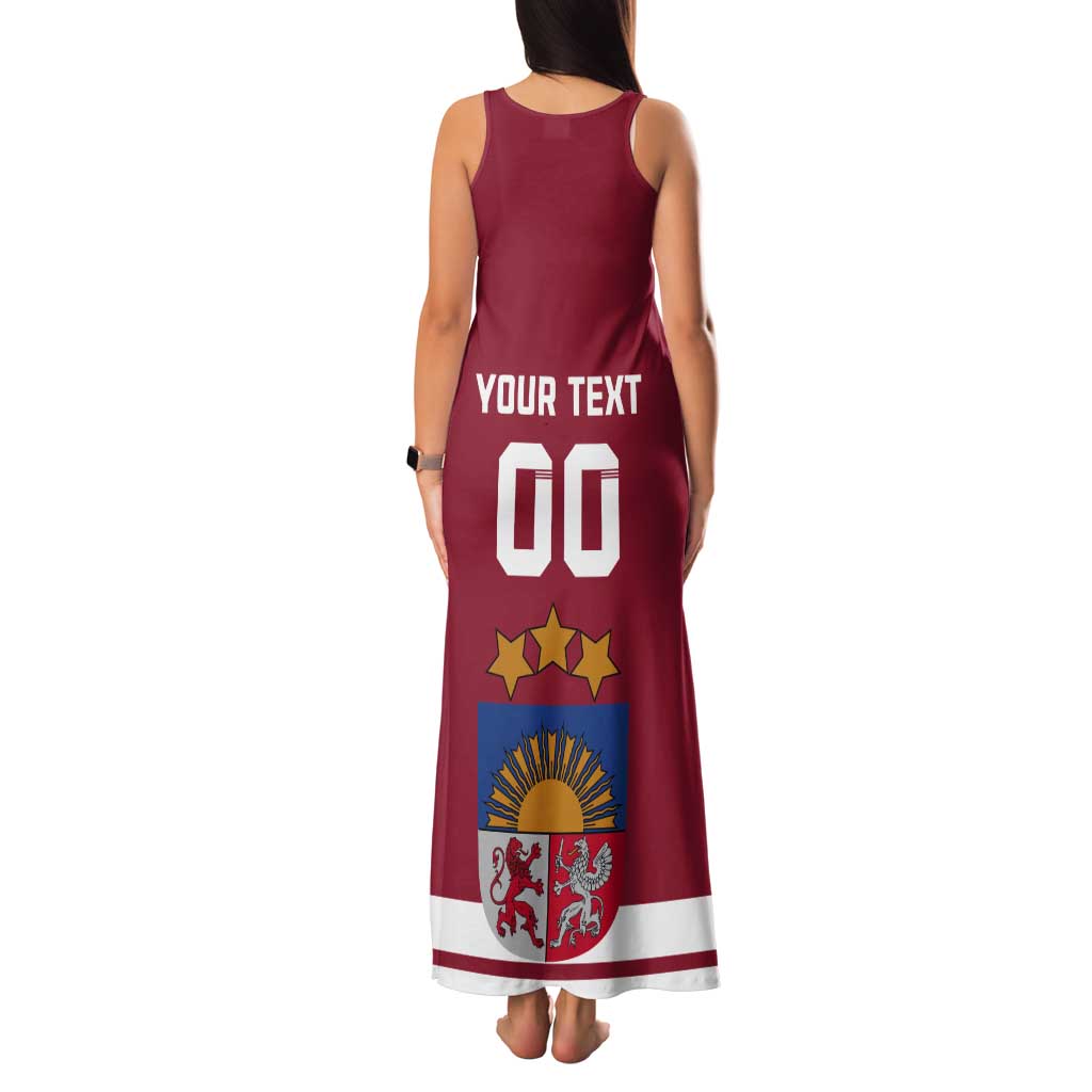 Custom Latvia Hockey Tank Maxi Dress Latvijas Go Champions