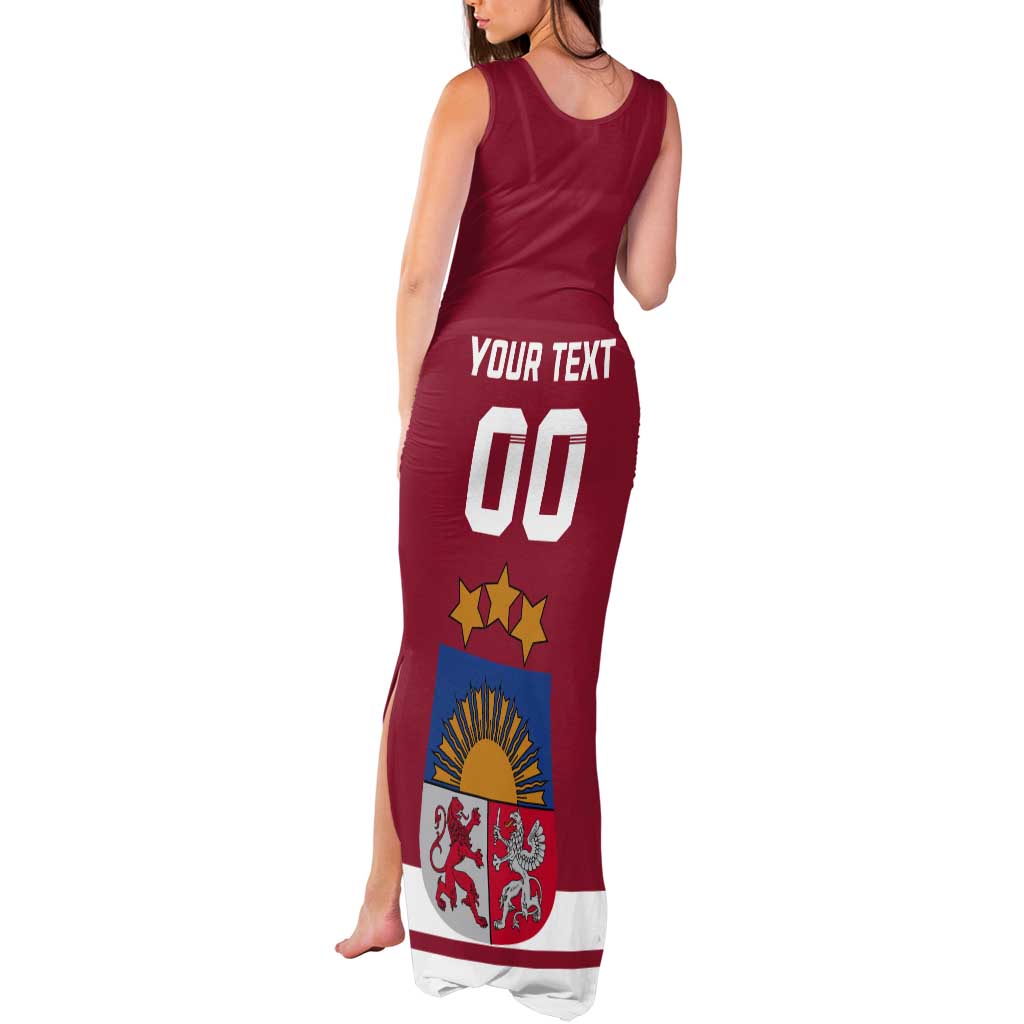 Custom Latvia Hockey Tank Maxi Dress Latvijas Go Champions