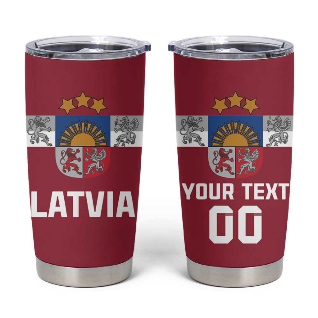 Custom Latvia Hockey Tumbler Cup Latvijas Go Champions