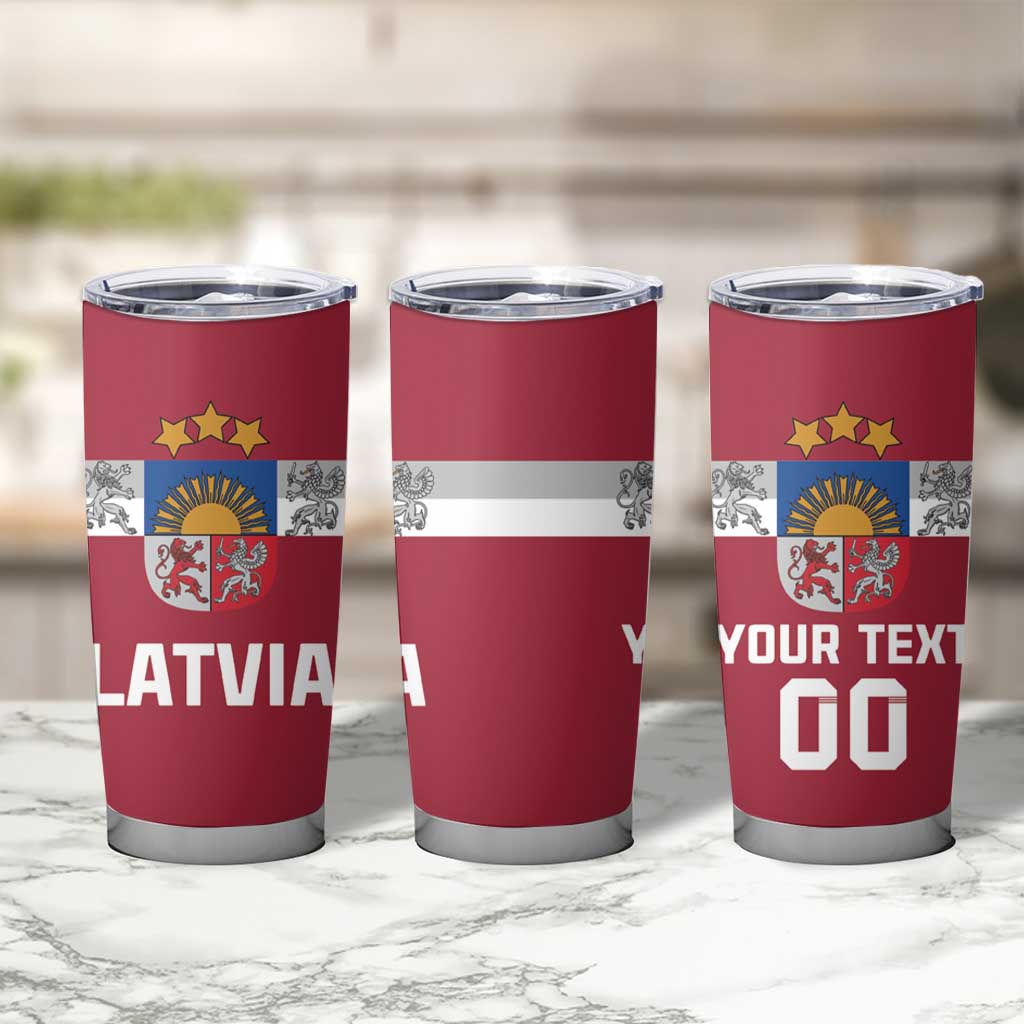 Custom Latvia Hockey Tumbler Cup Latvijas Go Champions