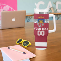 Custom Latvia Hockey Tumbler With Handle Latvijas Go Champions