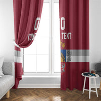 Custom Latvia Hockey Window Curtain Latvijas Go Champions