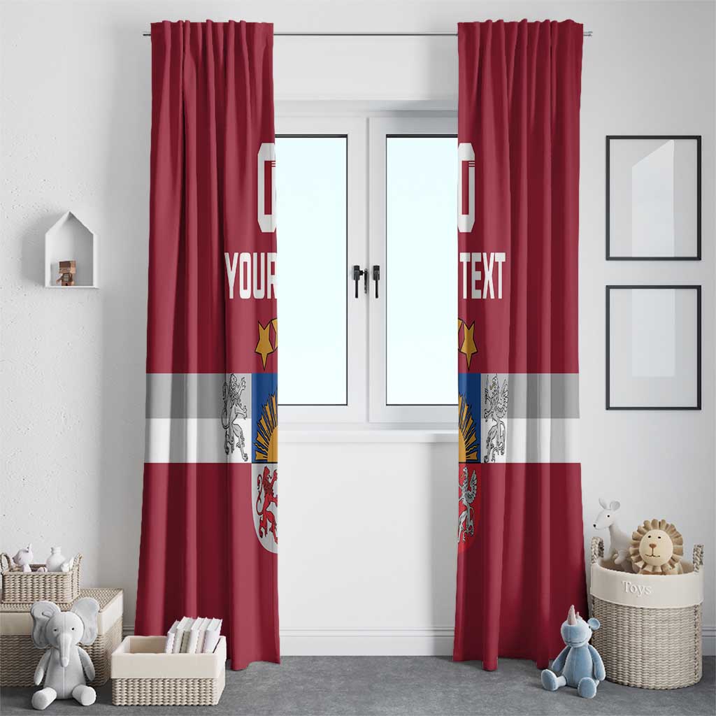 Custom Latvia Hockey Window Curtain Latvijas Go Champions