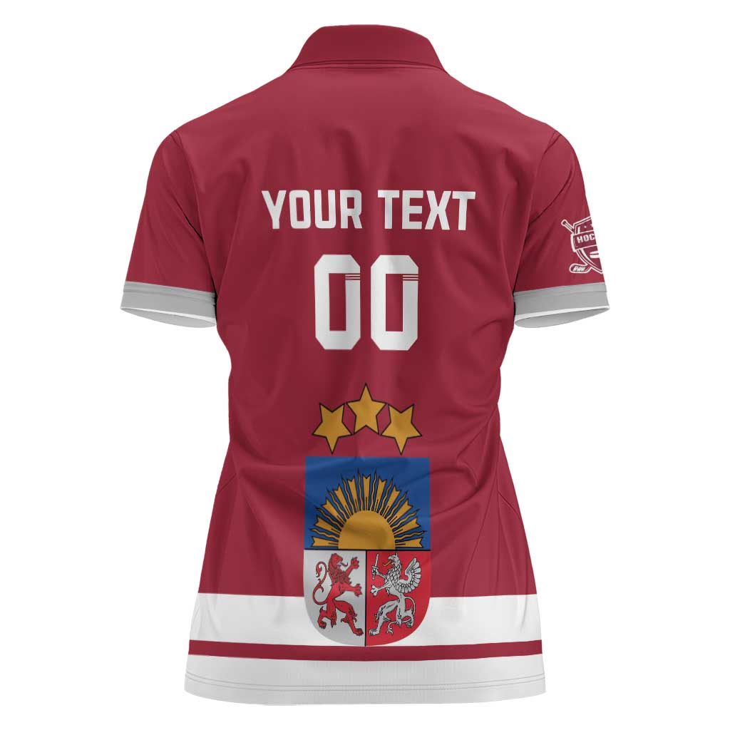 Custom Latvia Hockey Women Polo Shirt Latvijas Go Champions