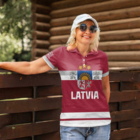 Custom Latvia Hockey Women Polo Shirt Latvijas Go Champions