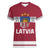 Custom Latvia Hockey Women V-Neck T-Shirt Latvijas Go Champions