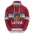 Custom Latvia Hockey Zip Hoodie Latvijas Go Champions