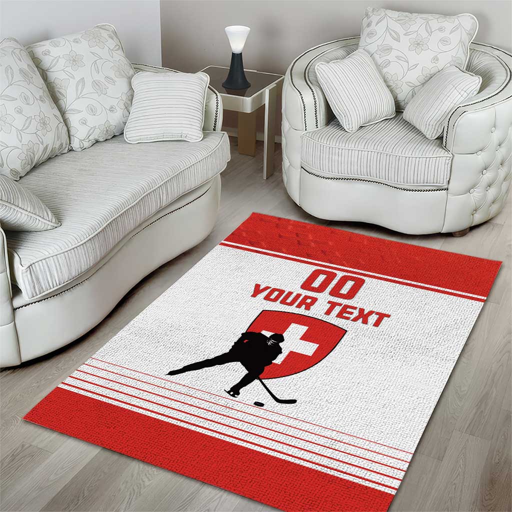 Custom Switzerland Hockey Area Rug Come On La Nati