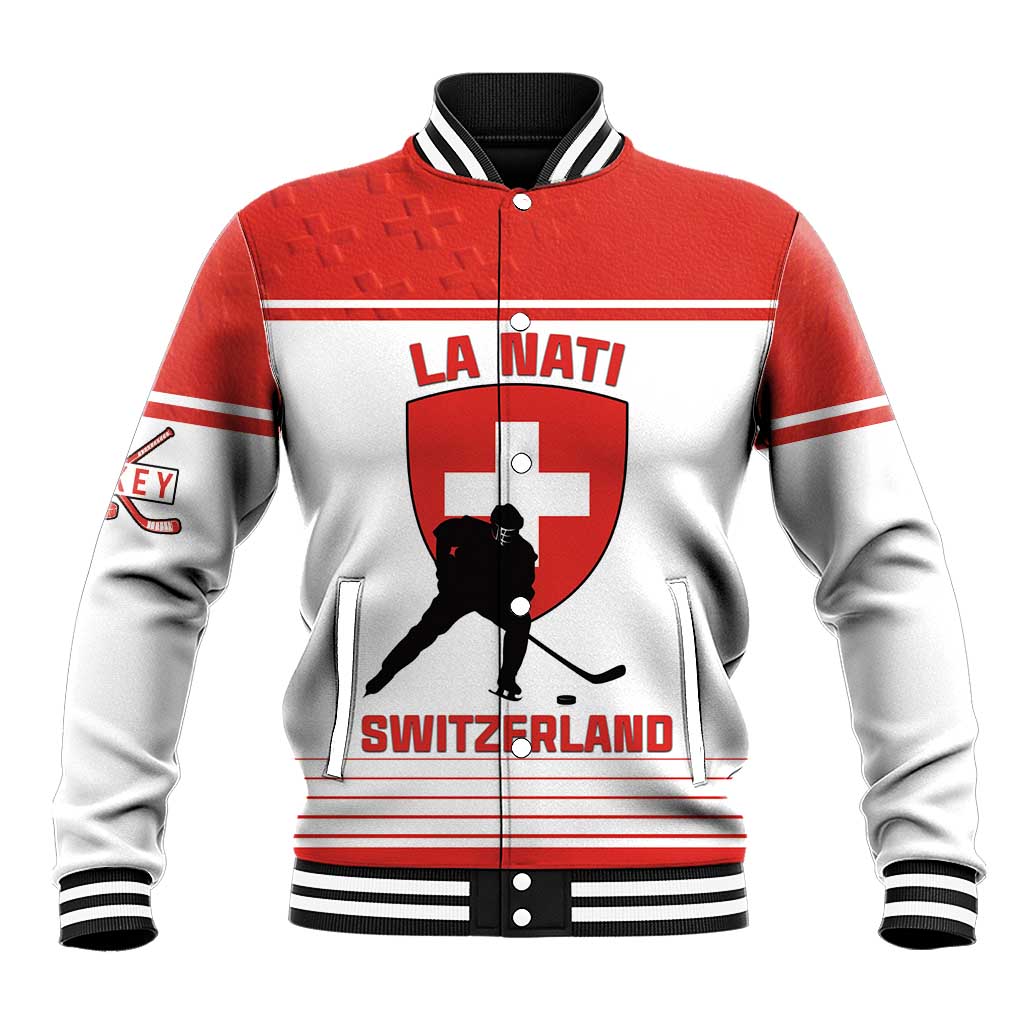 Custom Switzerland Hockey Baseball Jacket Come On La Nati