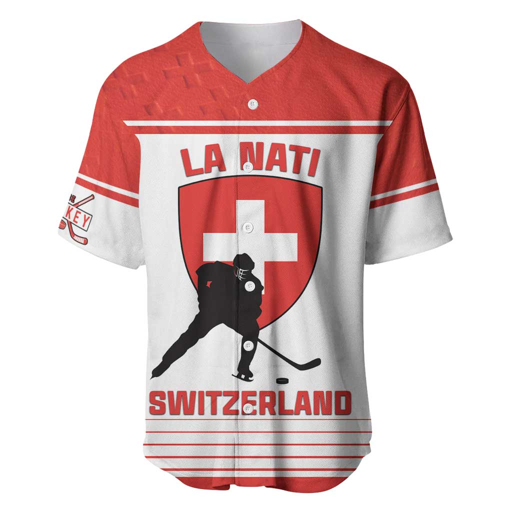 Custom Switzerland Hockey Baseball Jersey Come On La Nati