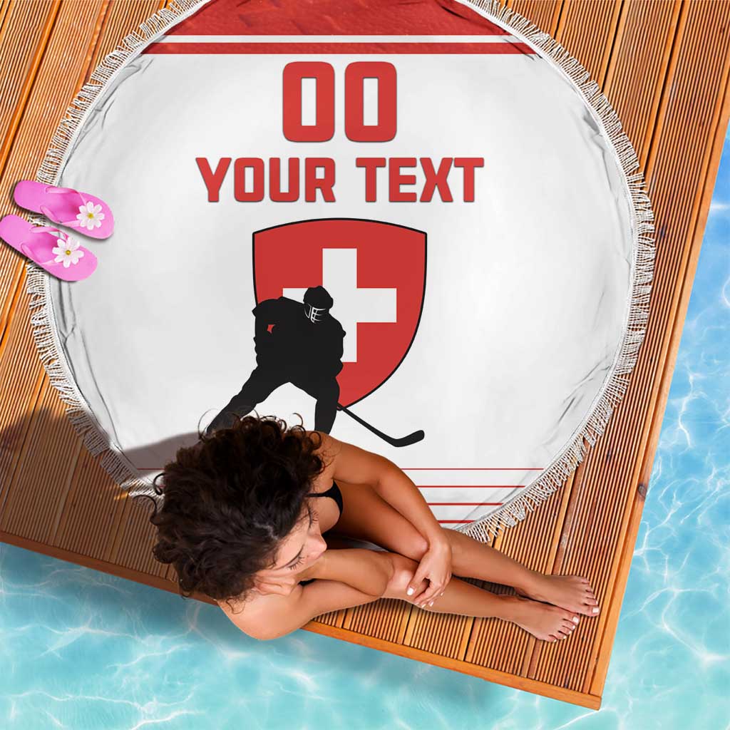Custom Switzerland Hockey Beach Blanket Come On La Nati