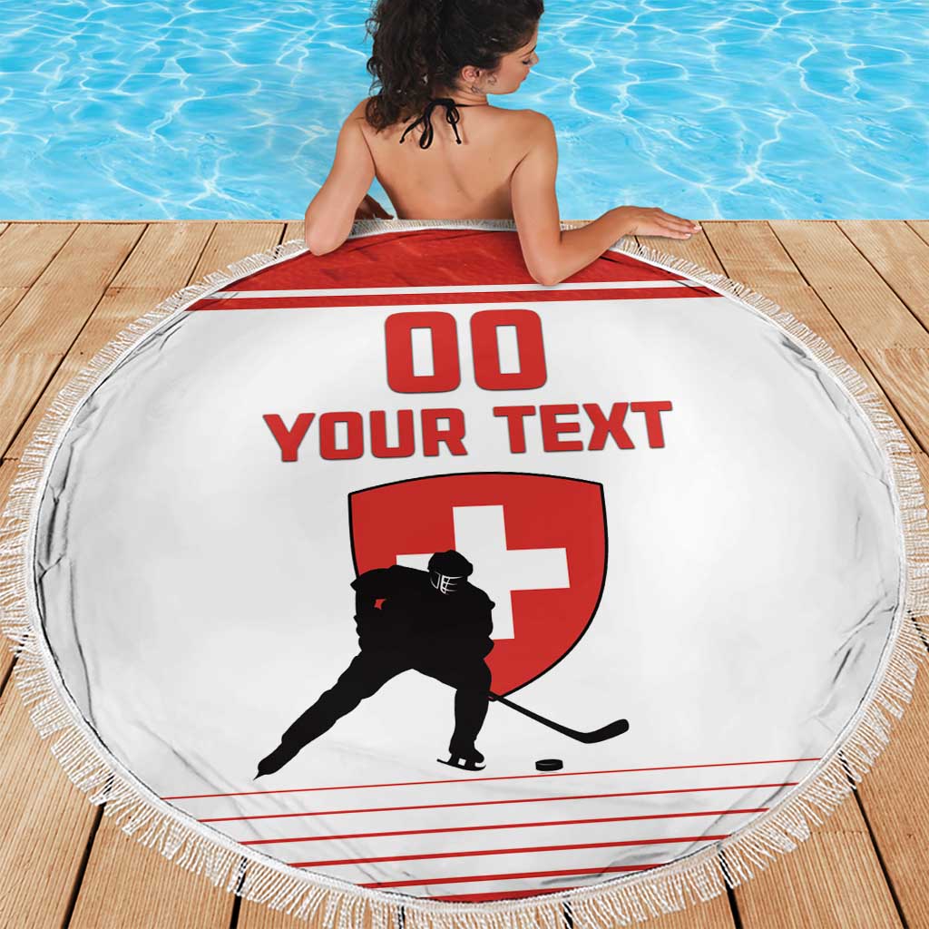 Custom Switzerland Hockey Beach Blanket Come On La Nati