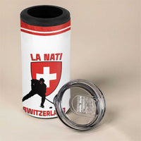 Custom Switzerland Hockey 4 in 1 Can Cooler Tumbler Come On La Nati