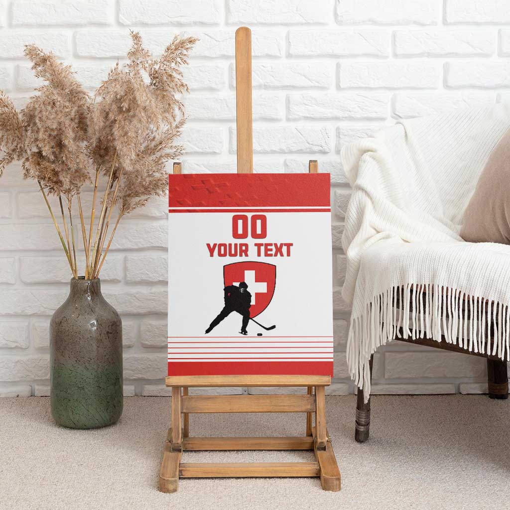 Custom Switzerland Hockey Canvas Wall Art Come On La Nati